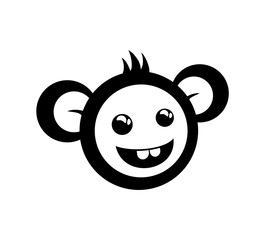 Creative design of funny monkey draw