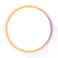 Empty creative web button with color shadow illustration