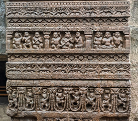 The wonder of Kailasa the Cave no. 16 of Ellora cave, a rock-cut monolithic temple. Ellora temple is  religious complex with Buddhist, Hindu and Jain cave temples and monasteries, India