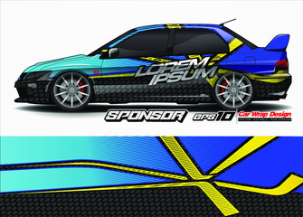 Car wrap graphic racing abstract strip and background for car wrap and vinyl sticker 
