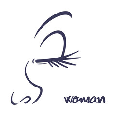 Design of woman face draw