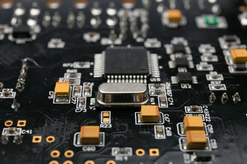 Close up image of circuit card