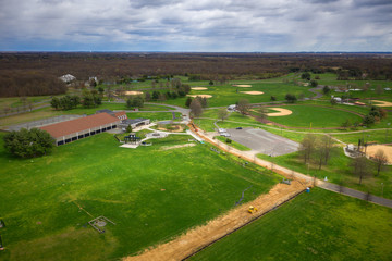 Fototapeta na wymiar Aerial of Mercer County Park NJ