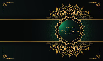 Modern luxury ornamental mandala background with arabesque pattern arabic
 islamic east style.decorative mandala for print, poster,
 cover, brochure, flyer, banner