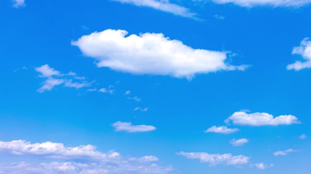 4K 晴天の青空  白い雲　春 タイムラプス
