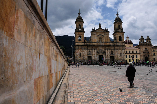 Cathedral from justice palace, Bogota
