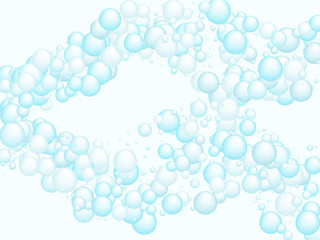Soap foam bubbles, shampoo soapy effect background