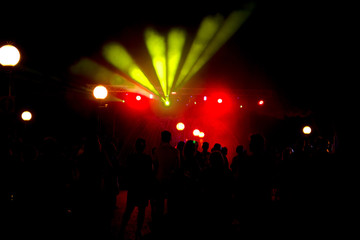 Streetparty at night