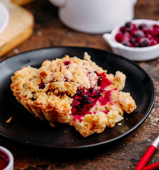 berry pie with side berries