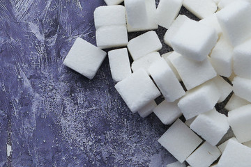 high angle view of sugar cube on black background