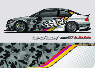abstract background vector for racing car wrap design and vehicle livery 

