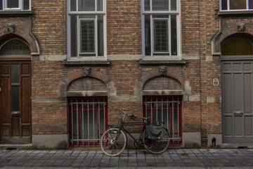 bicycle in front of a house
