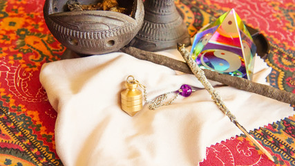 Fototapeta premium Medicine alternative dowsing forreprogramming of soul 