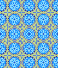 Gorgeous ornamental pattern with colorful background