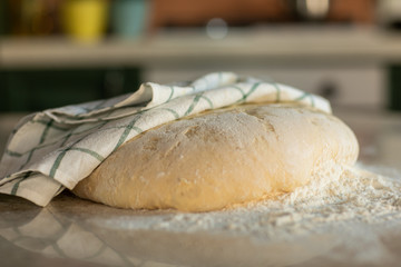 fresh baked bread and flour