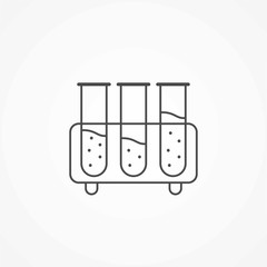 Test tube vector icon sign symbol