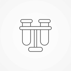 Test tube vector icon sign symbol