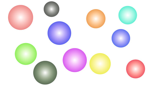 images of multicolored spheres with many sizes 3d