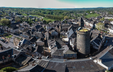 Allassac (Corrèze, France) - Vue aérienne du village