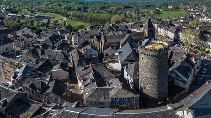 Allassac (Corrèze, France) - Vue aérienne du village