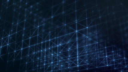 Block chain technology concept.Blockchain is a technology that will change the business world of the future.Internet cryptocurrency blockchain production and generation technology, 3D Rendering