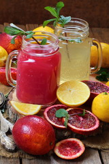 Lemon and Orange Mint Cocktail
