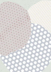 色々な和柄を組み合わせた背景素材