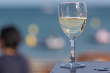 glass of white wine