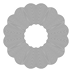 Abstract geometric circle design element.