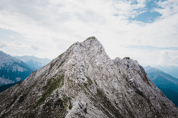 Hiking in the Alps / Fixed rope route / Views / Mountains / Alpine panorama