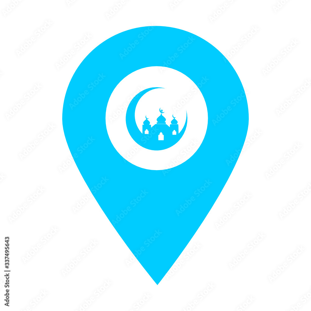 Aufkleber holy mosque location map pin pointer icon. element of map point for mobile concept and web apps. ico
