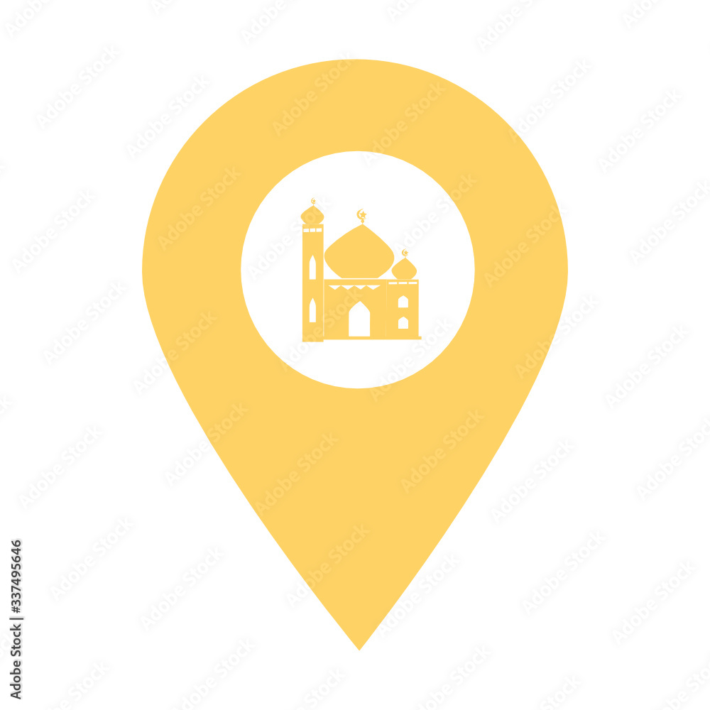 Aufkleber holy mosque location map pin pointer icon. element of map point for mobile concept and web apps. ico