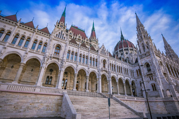 Fototapeta na wymiar Hungarian Parliament Building Budapest, Hungary 