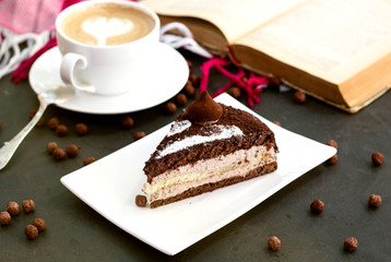 coffee dessert with chocolate on top