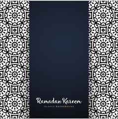 ramadan kareem greeting card design with mandala