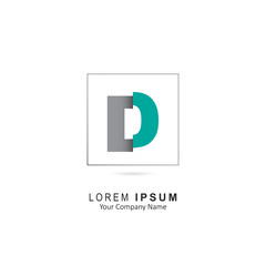 Design Vector Initial Letter D Logo With Square