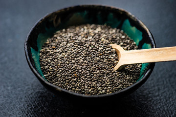 Organic food concept with detox seeds