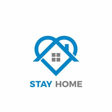 love and home monoline for real estate logo design