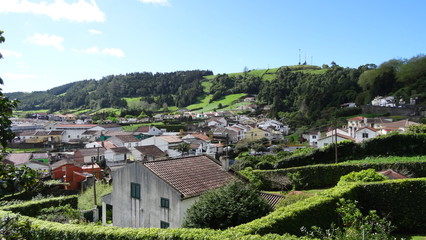 Fototapeta premium Nature of the Azores. Lake Furnas