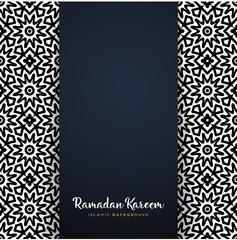 ramadan kareem greeting card design with mandala