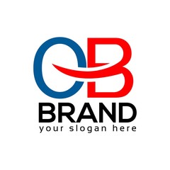 OB Letters Logo. Vector Illustration on white background