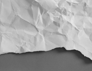 Obraz premium torn paper on gray background with copy space for text