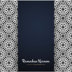 ramadan kareem greeting card design with mandala