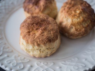 Freshly baked homemade scones