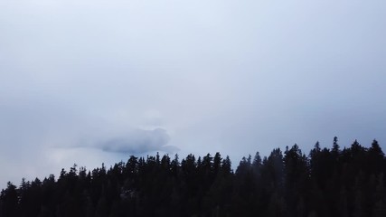 Cinematic view of the Howe Sound at dawn from the top of the mountain.