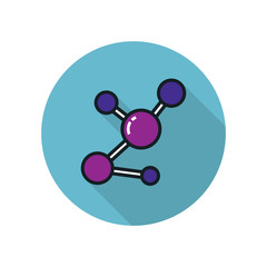 molecule line icon, vector illustration