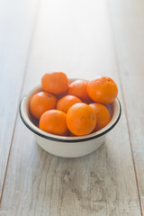 Plate with tangerines