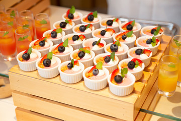 cake with fruits and berries