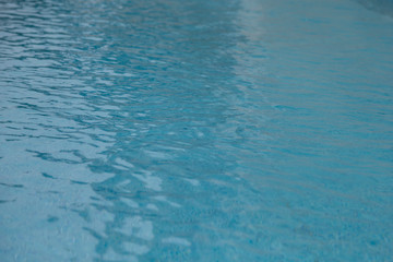 Where the pool water is rippling