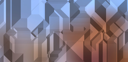 Obraz premium Polygonal background. Colorful wallpaper with geometric design. Digital 3d illustration.